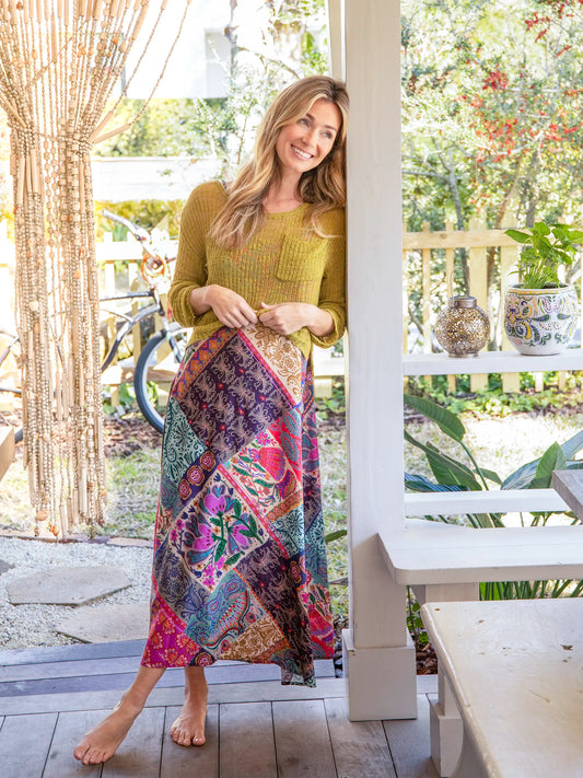 Gracie Slip Maxi Dress - Boho Blooms Patchwork