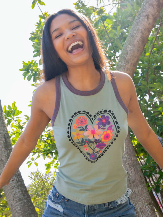 Ringer Tank Top - Bay Heart