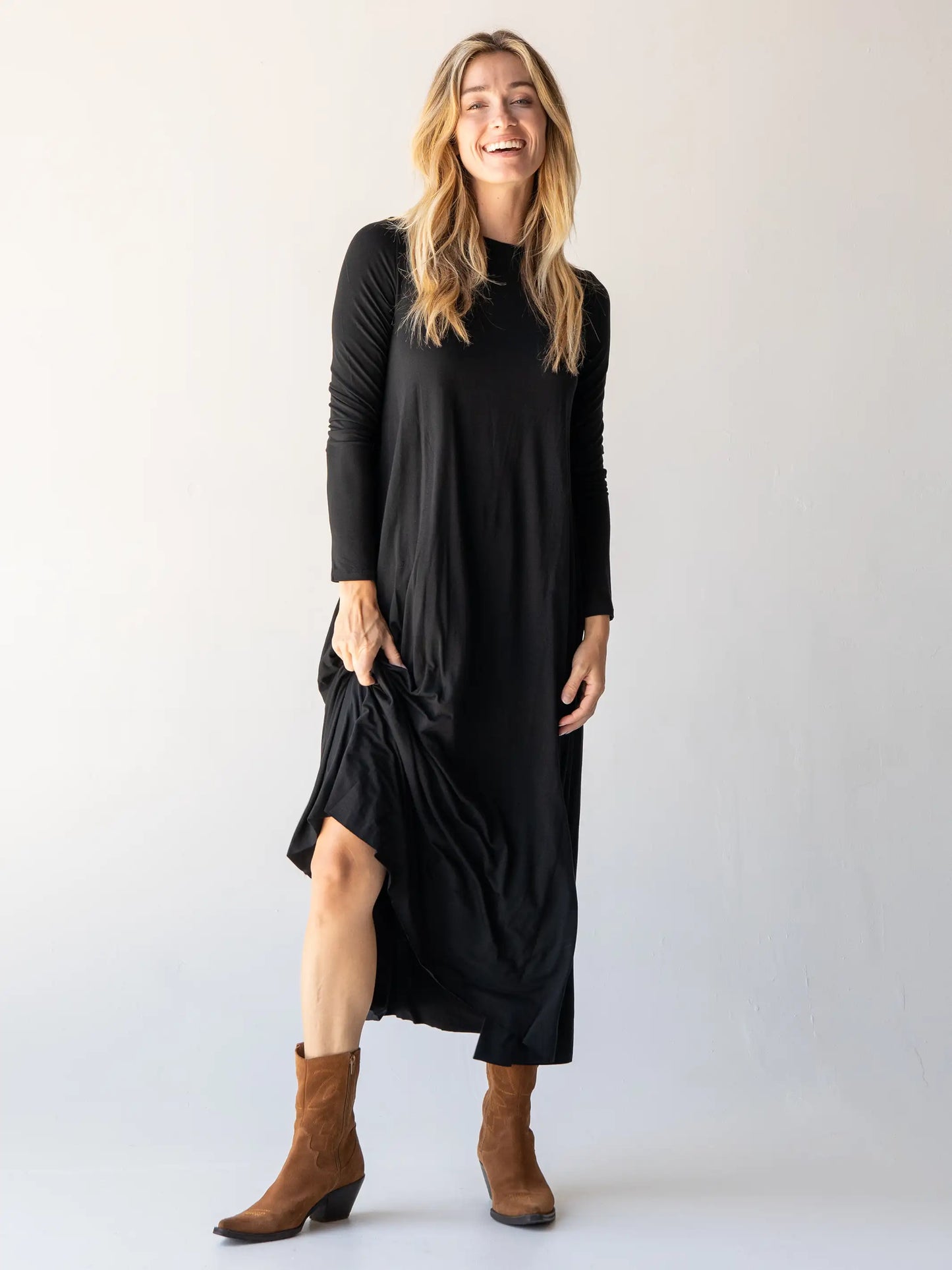 Stevie "ButterSoft" Knit Maxi Dress - Black