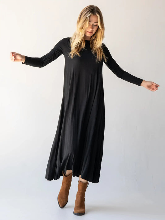 Stevie "ButterSoft" Knit Maxi Dress - Black