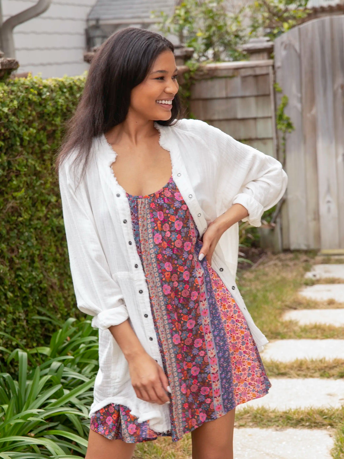 Lizzie Mini Dress - Fairytale Garden