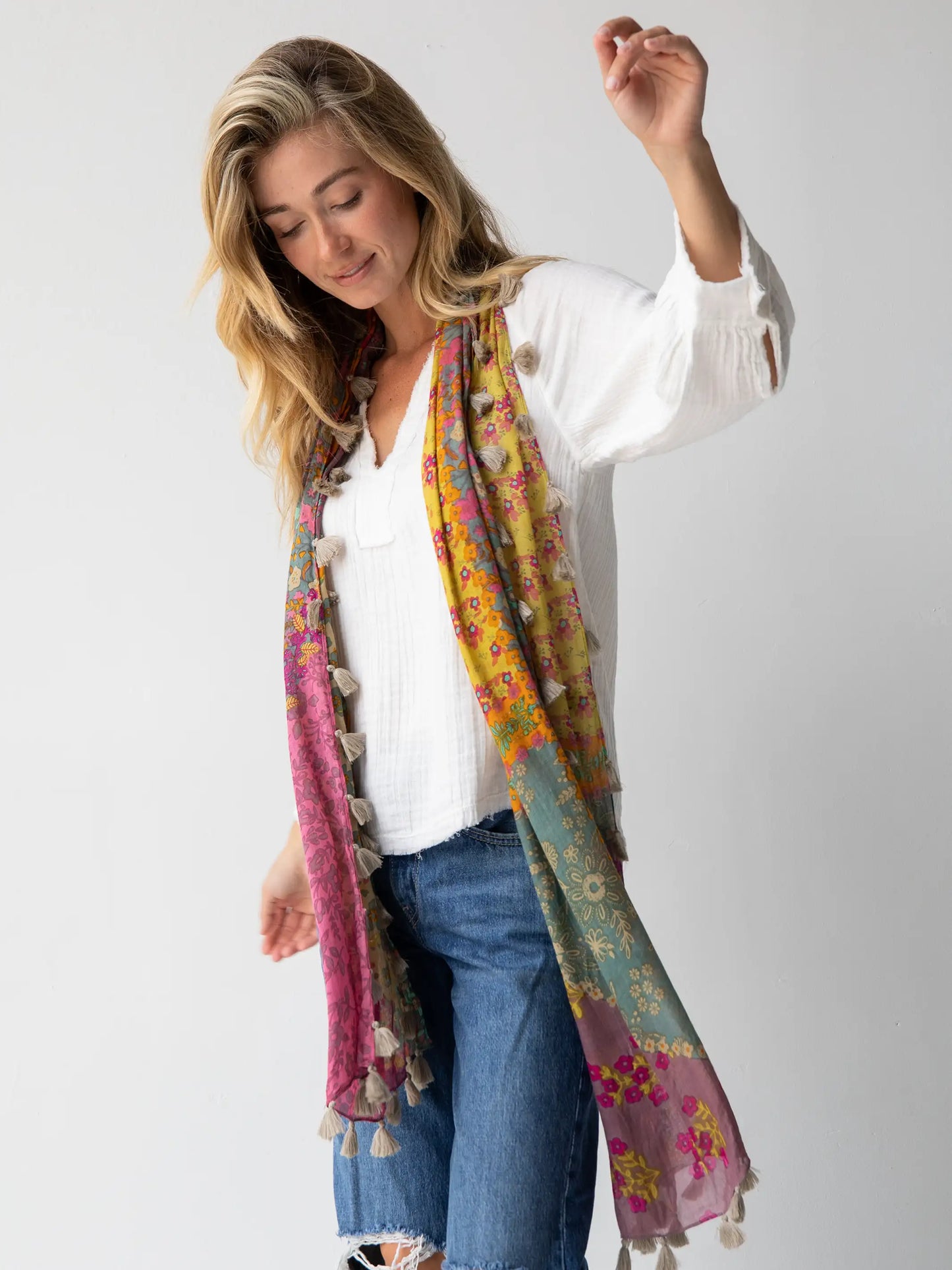 Sayulita Scarf - Bright Patchwork