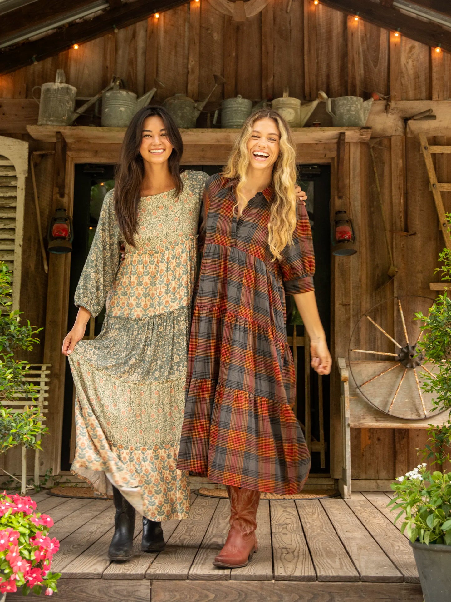 Berkley Long Sleeve Maxi Dress - Sage Bloom
