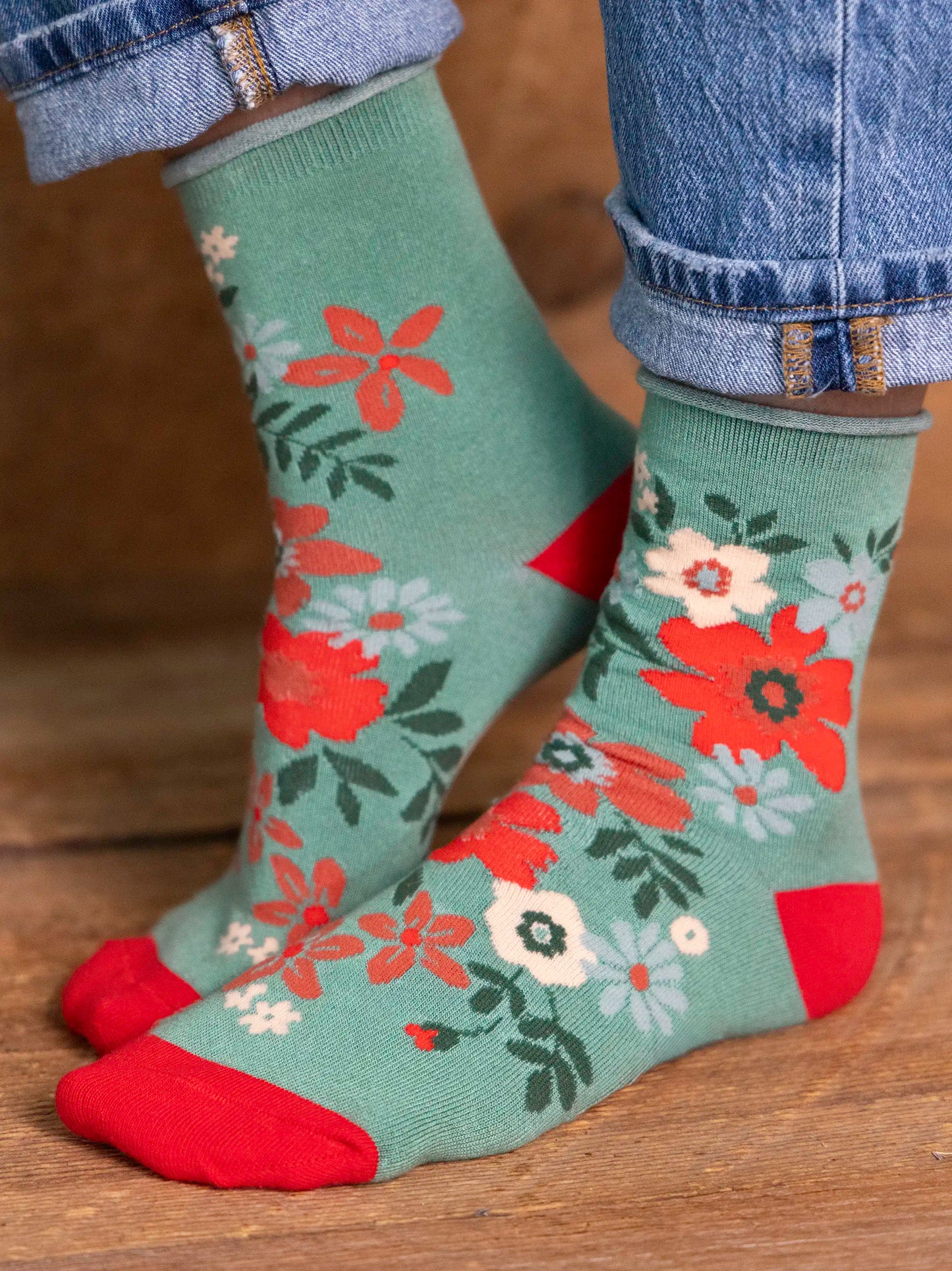 Sunny Day Crew Socks - Flower Patch