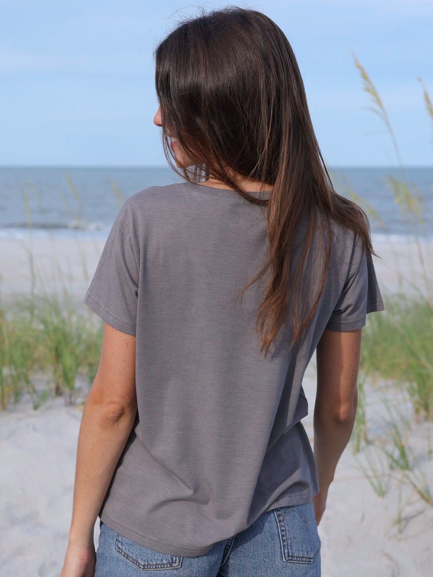 Relaxed V-Neck Tee - Live Happy Van