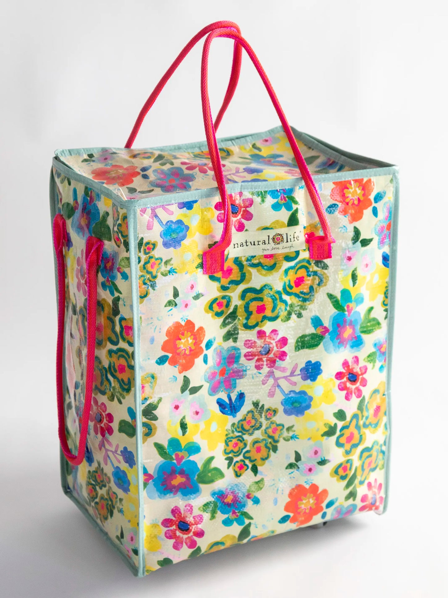 Rolling Tote Bag - Floral Garden