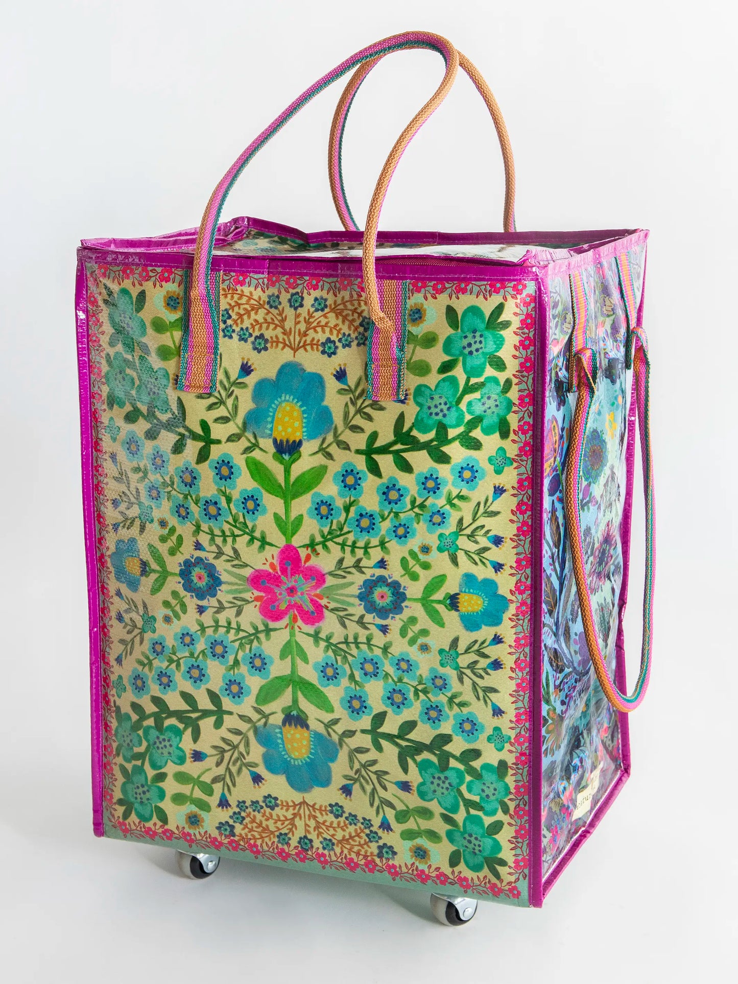 Rolling Tote Bag - Taupe Mandala