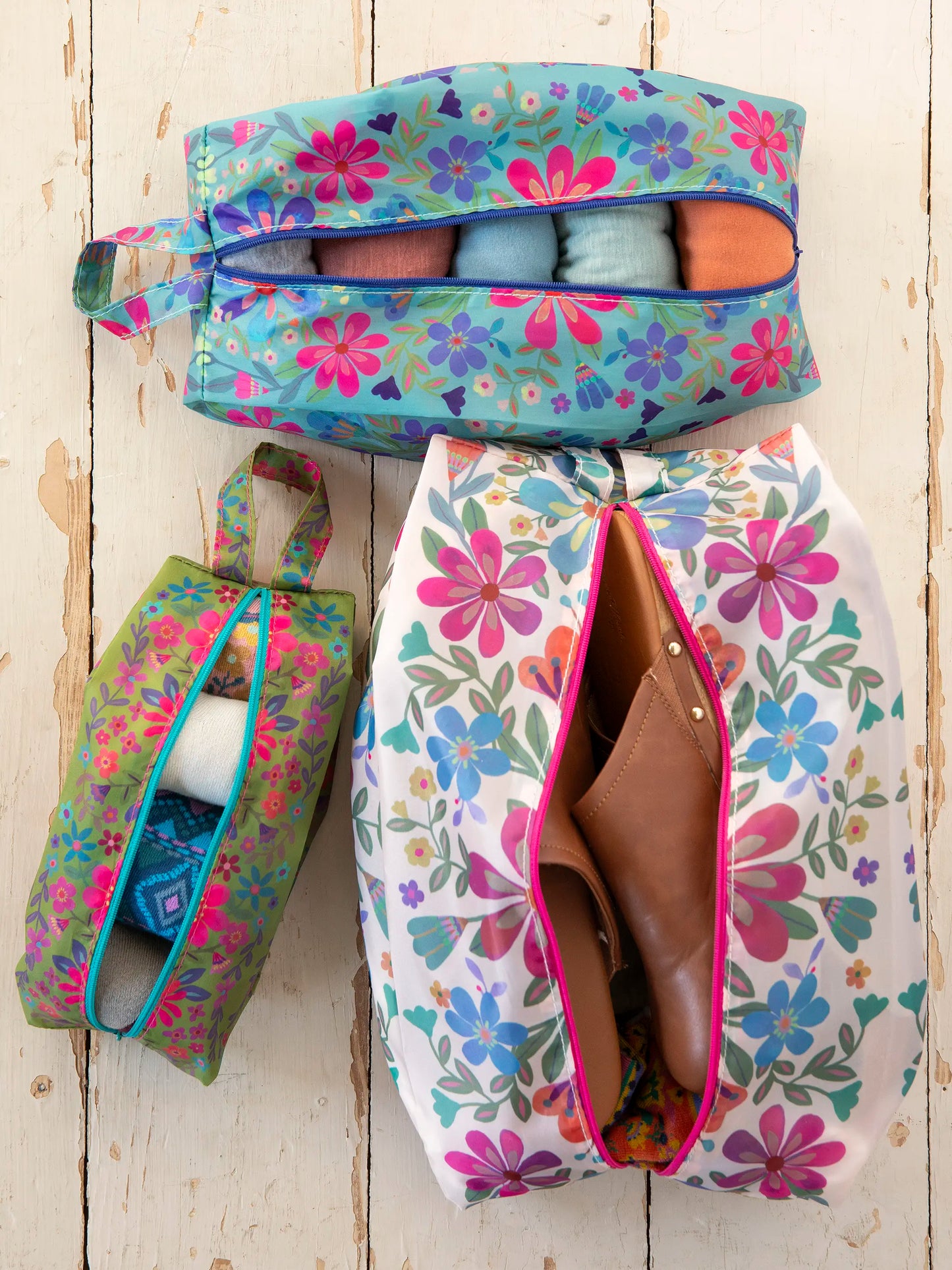 Pack & Go Packing Cubes, Set of 3 - Folk Flower