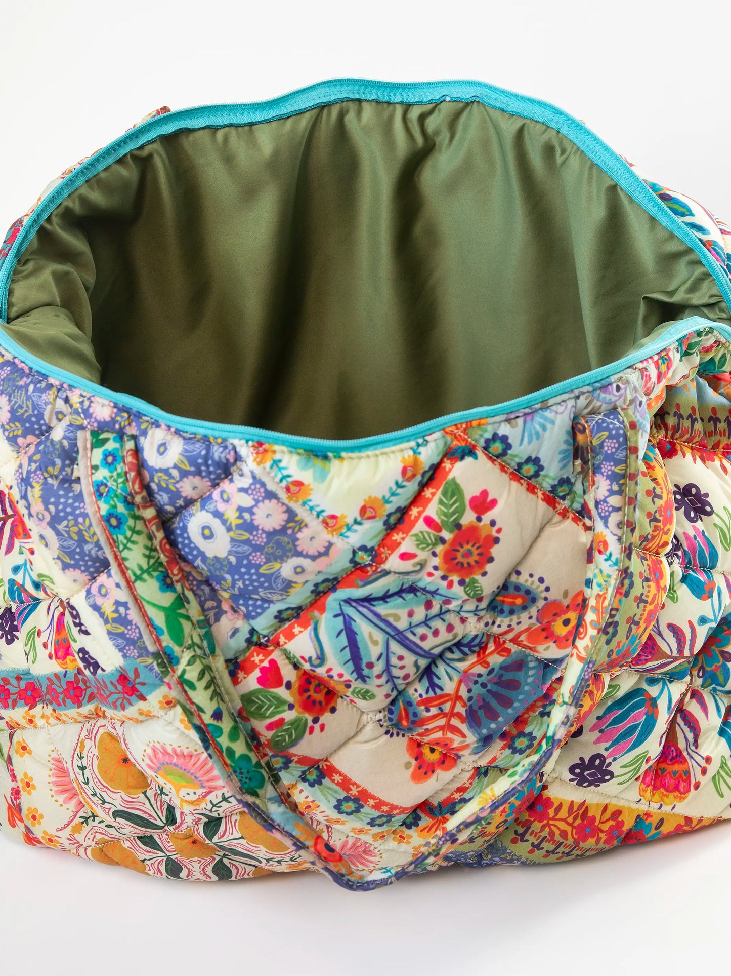 Puffy Weekender Bag - Mandala Folk Patchwork