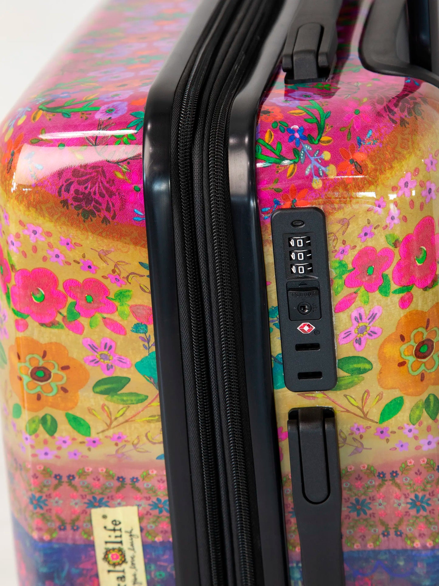 Travel Happy Carry-On Suitcase - Jewel Borders