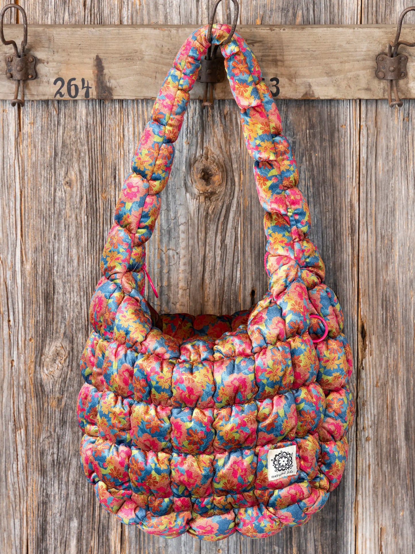 Puffy Fit-It-All Bag - Large Calico Floral Velvet