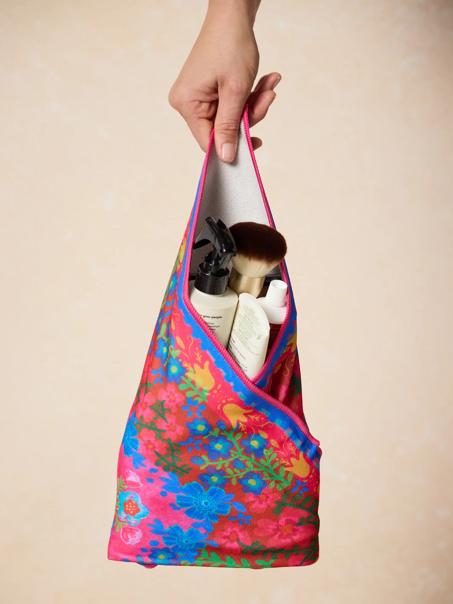 Wrap & Go Cosmetic Holders, Set of 2 - Coral Floral