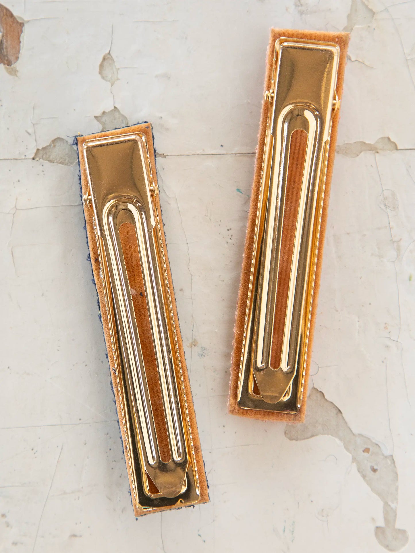 Beaded Hair Clips - Black & Orange