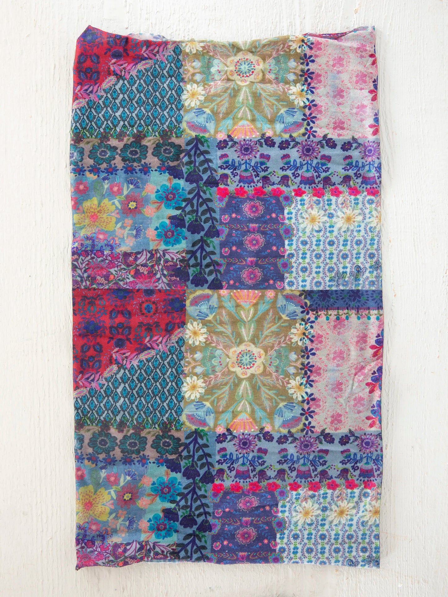 Full Boho Bandeau® Headband - Blue Patchwork