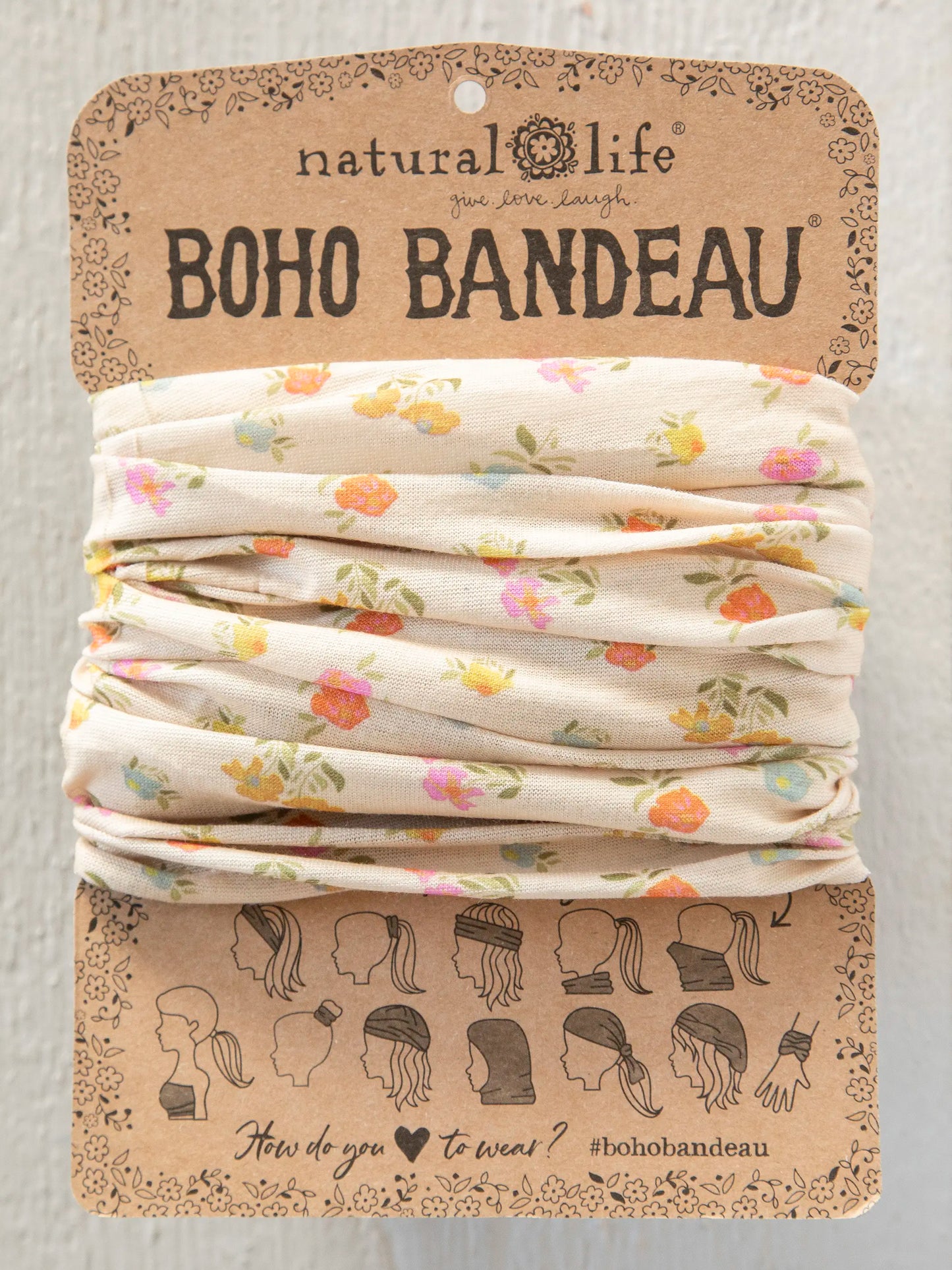 Full Boho Bandeau® Headband - Pastel Floral