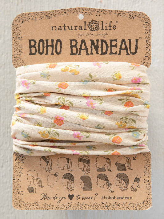 Full Boho Bandeau® Headband - Pastel Floral