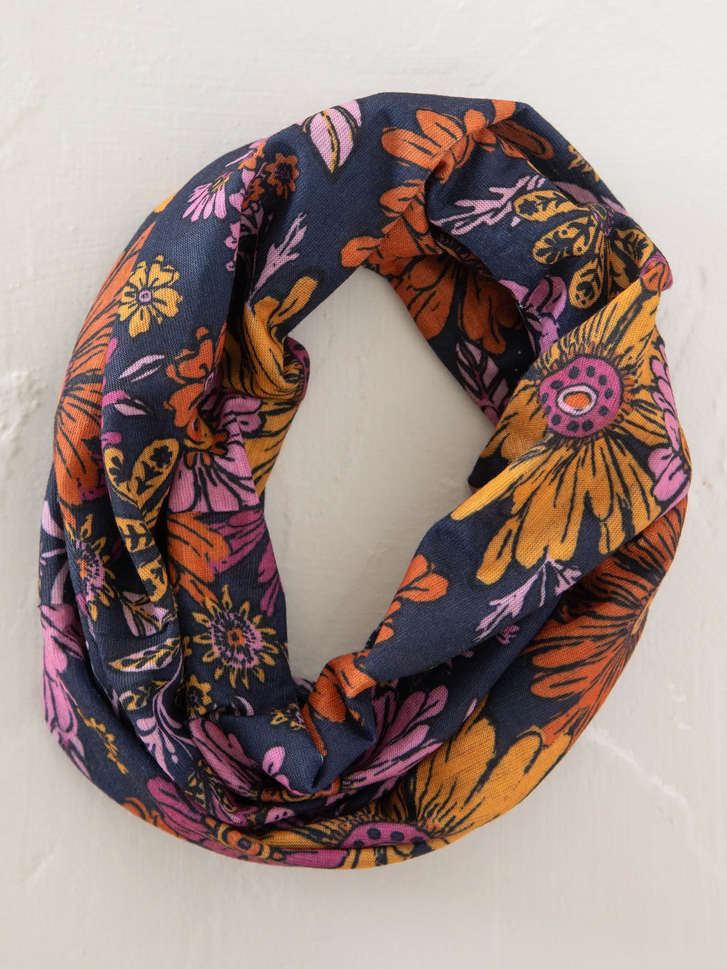 Full Boho Bandeau® Headband - Whimsical Daisies Navy