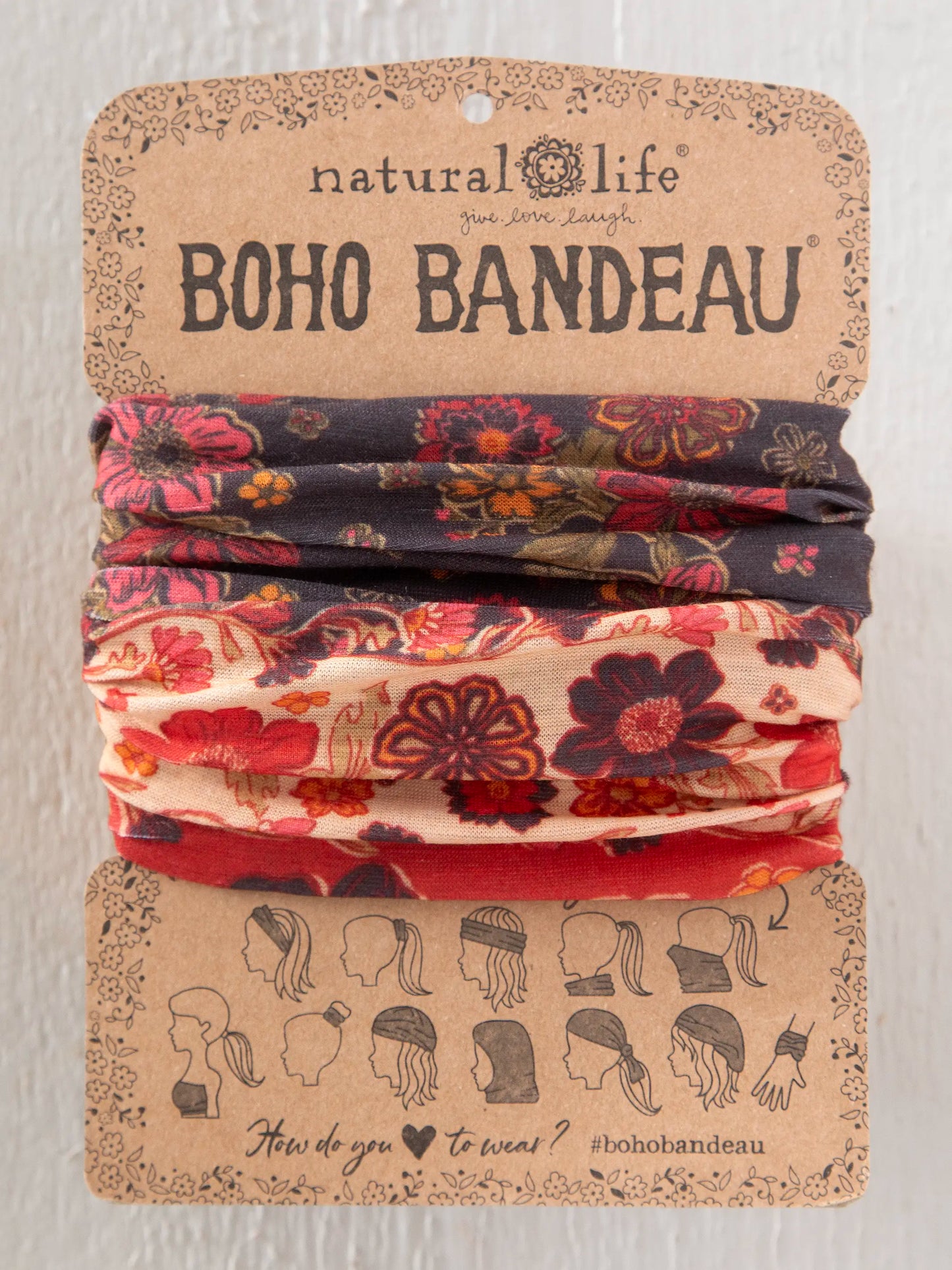 Full Boho Bandeau® Headband - Stella Blooms Tan