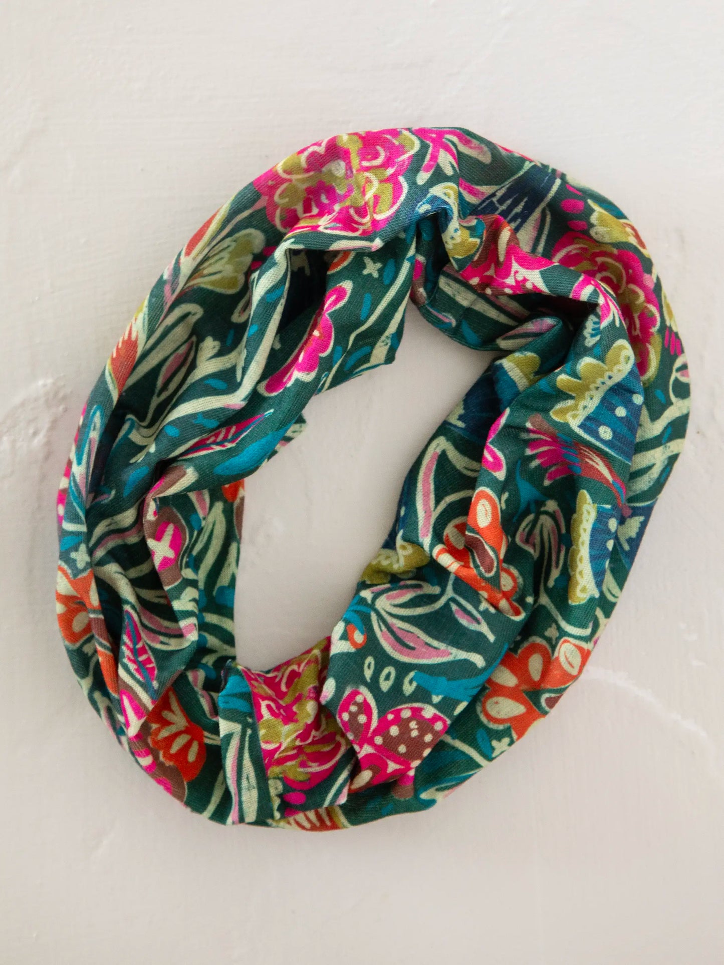 Half Boho Bandeau® Headband - Green Painterly Vines