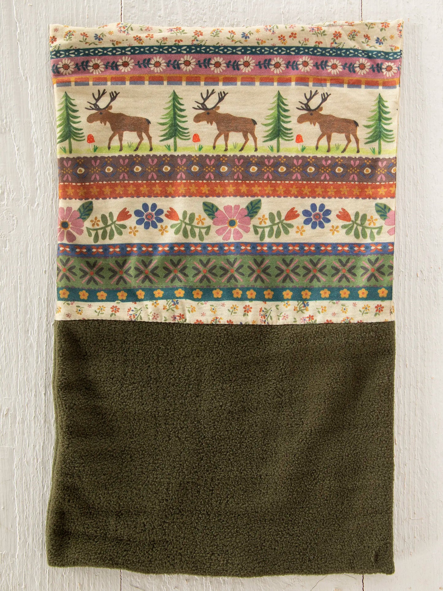 Fleece Boho Bandeau® Headband - Moose Borders