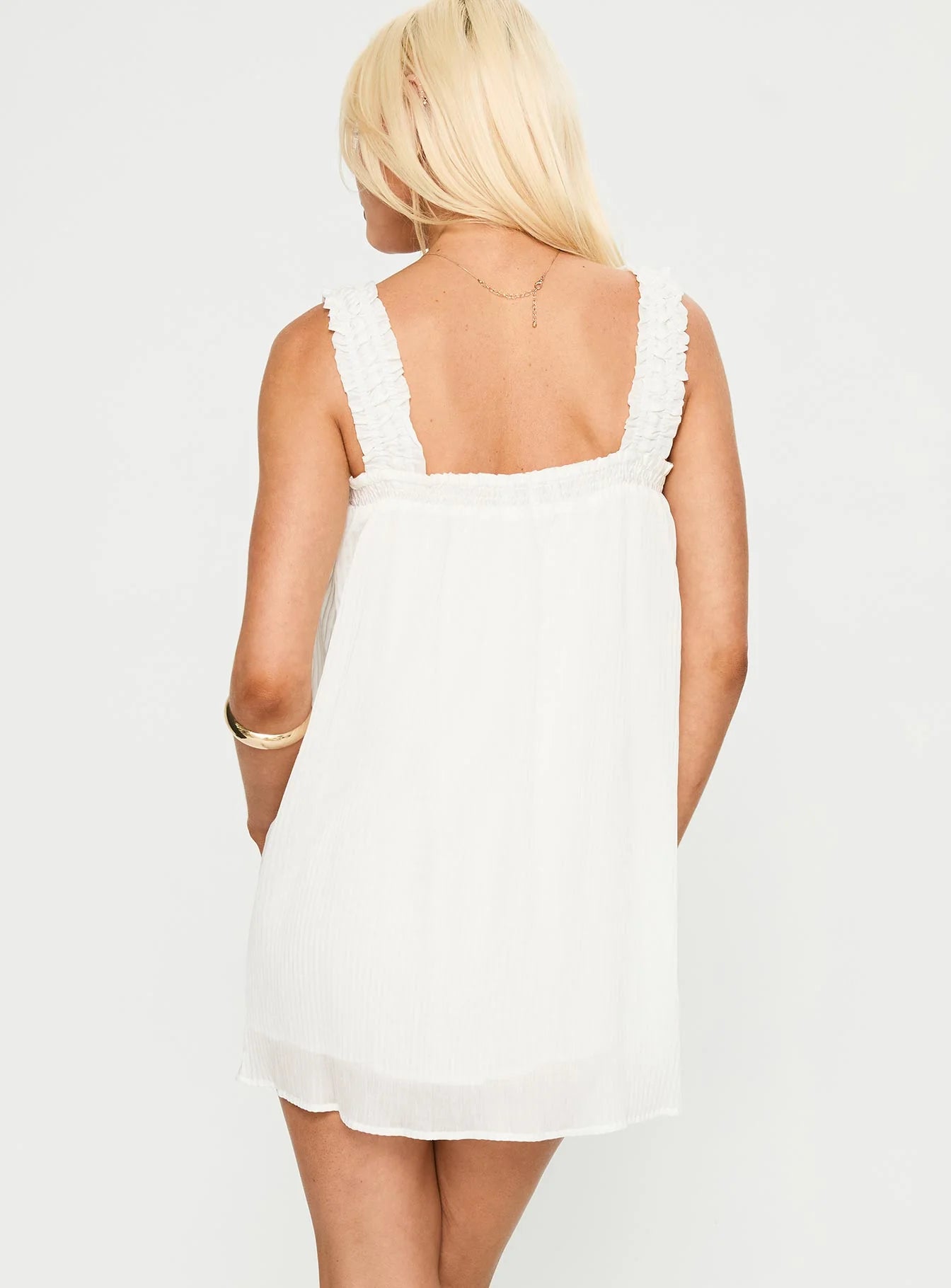 Cupids Bow Mini Dress White