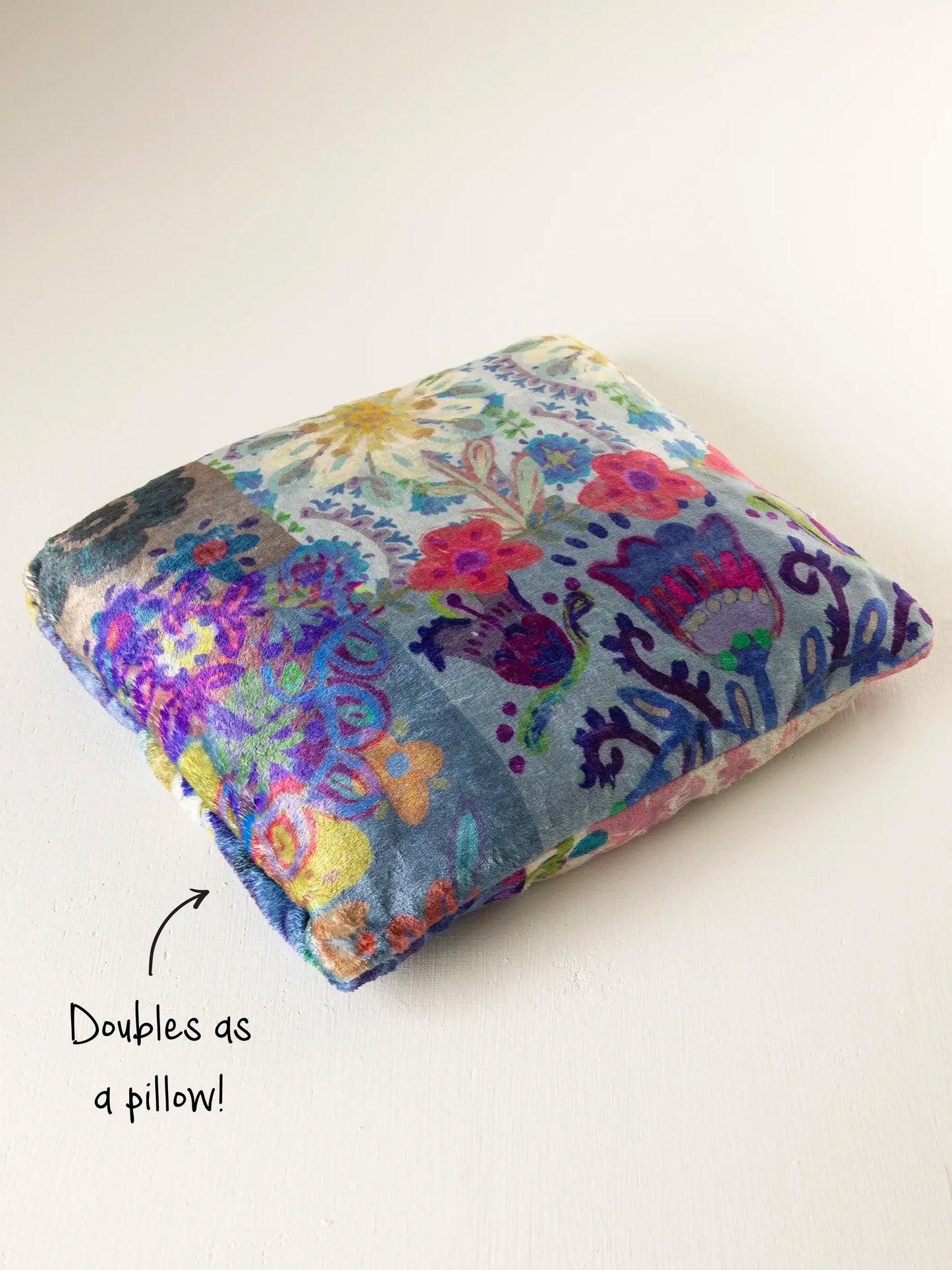 Cozy Car & Travel Blanket - Blue Patchwork