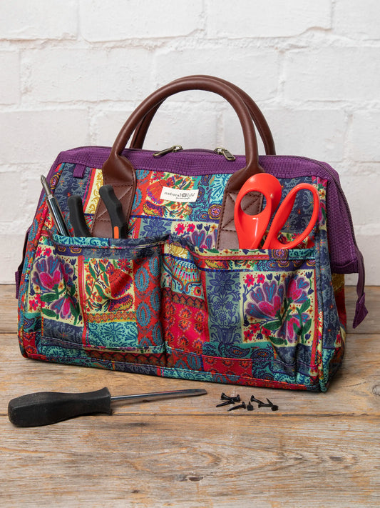 Zip Up Tool Bag - Boho Blooms Patchwork