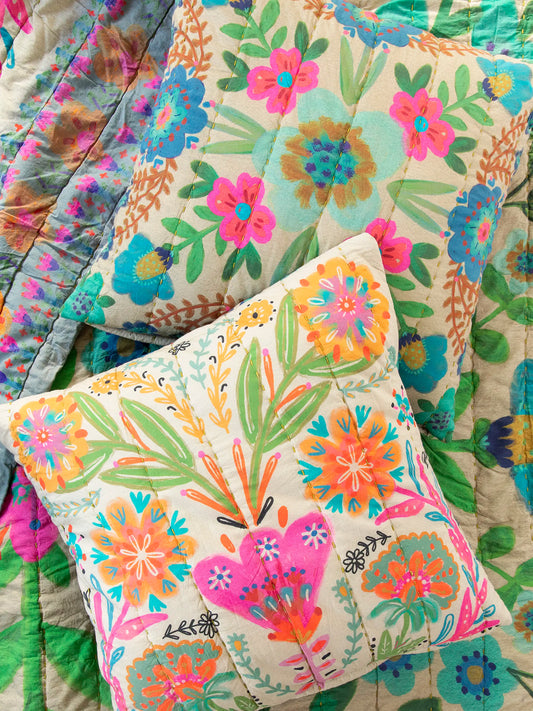 Bungalow Reversible Cotton Euro Sham - Free Spirit