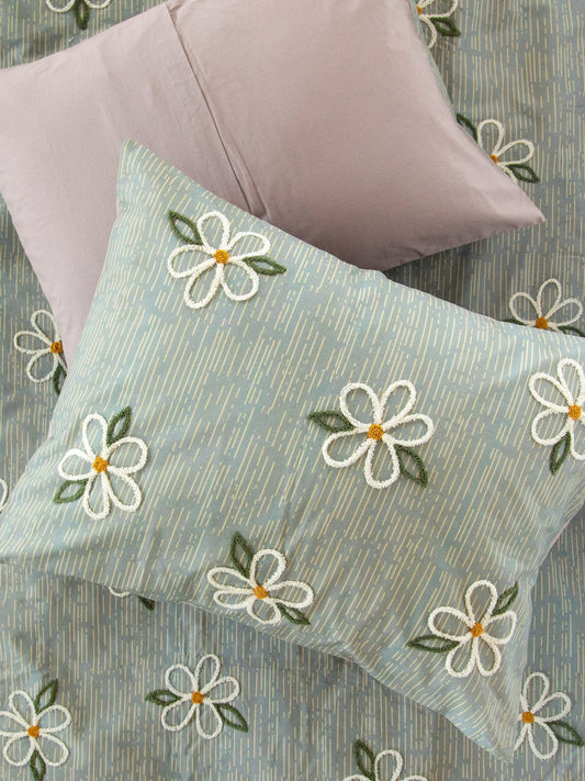 Catalina Cotton Shams, Set of 2 - Daisy Stripe