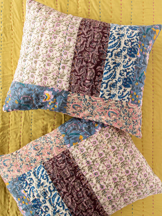 Patchwork Shams, Set of 2 - Block Print