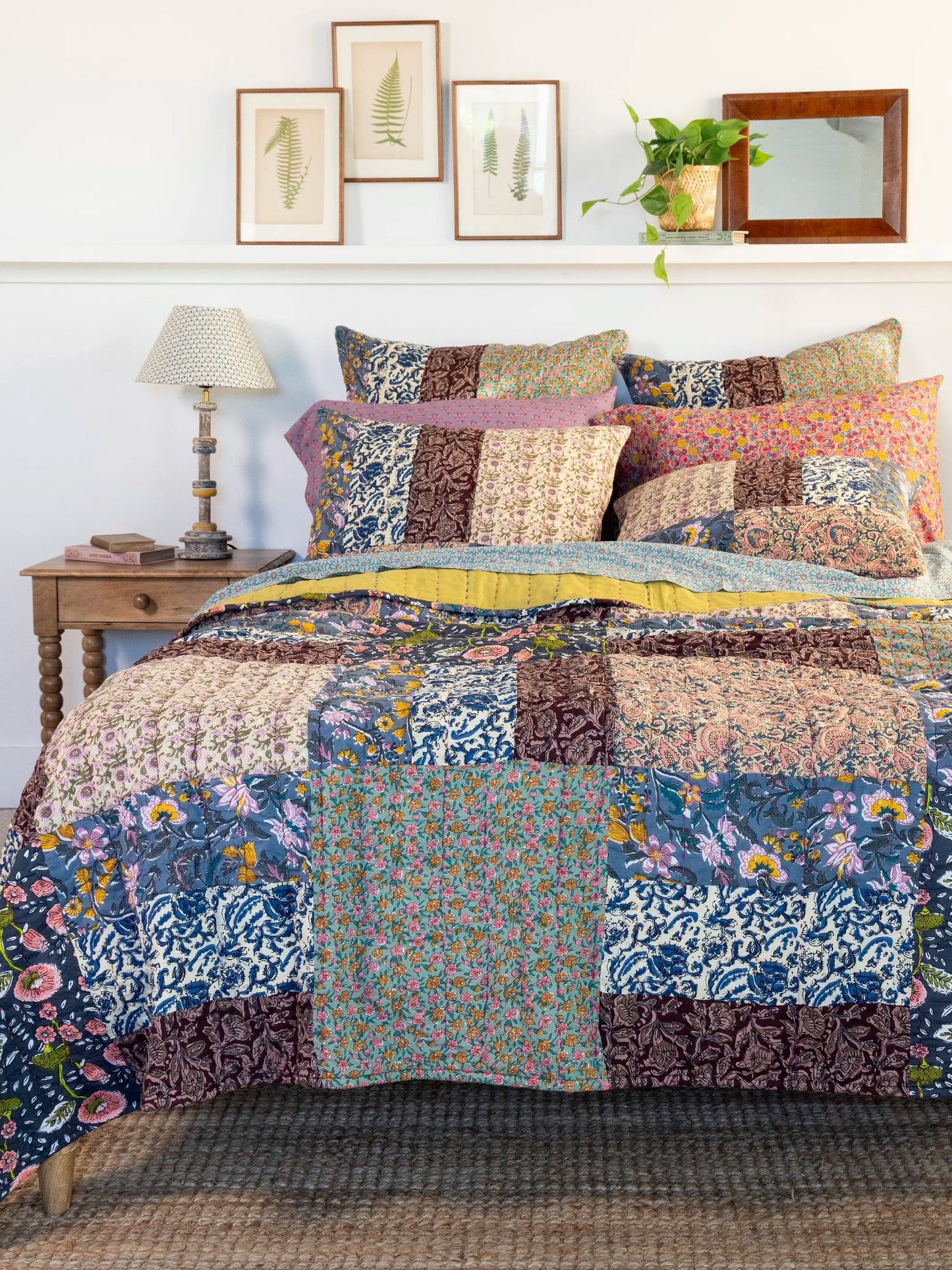 Patchwork Quilt - Block Print