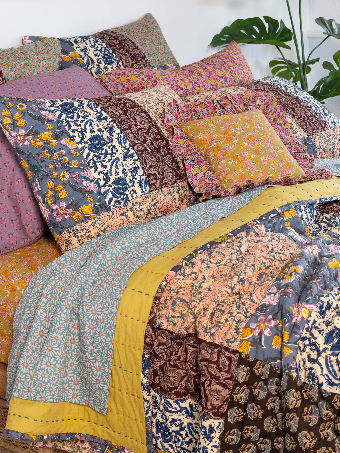 Patchwork Quilt - Block Print