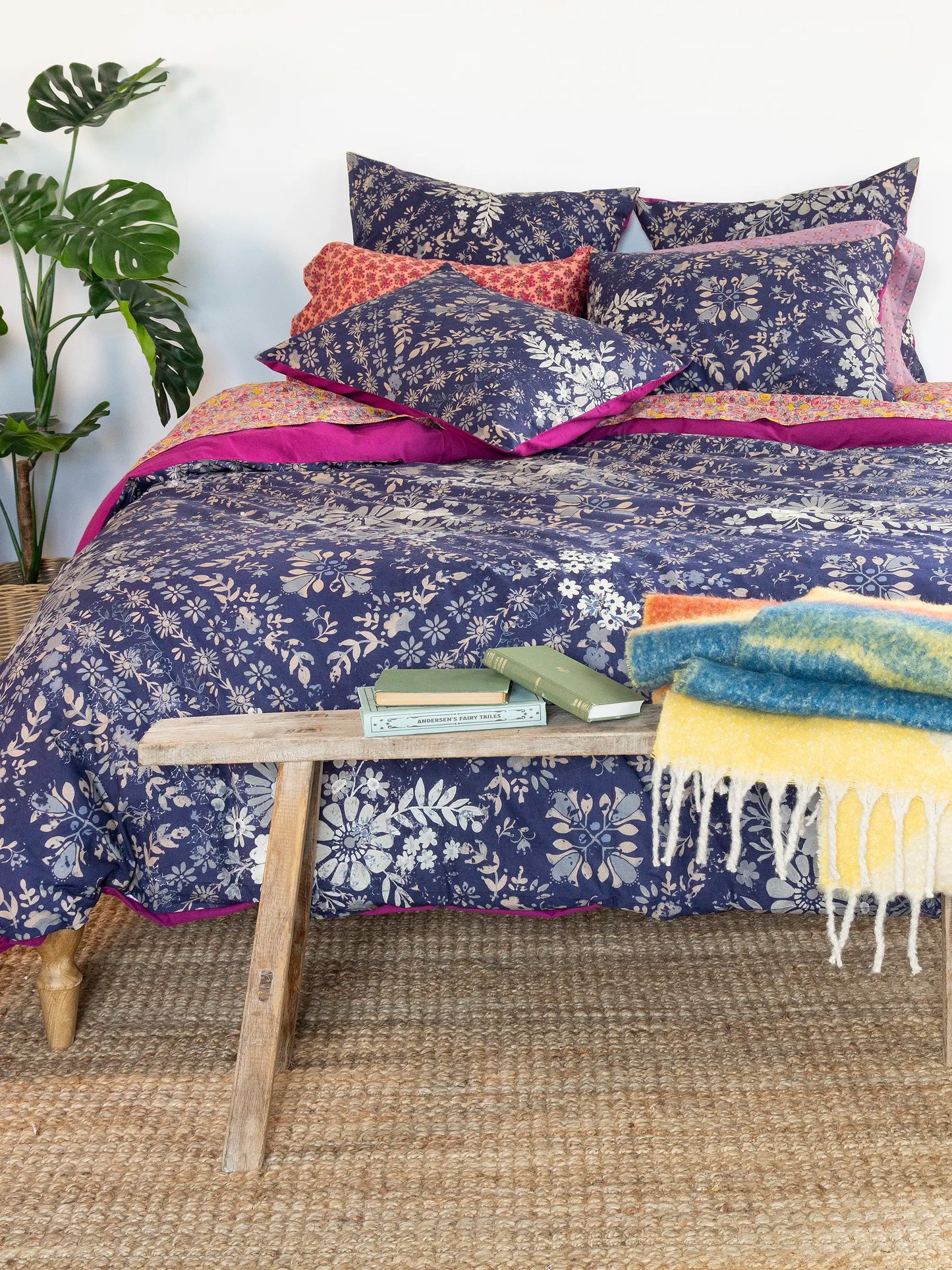 Catalina Cotton Duvet Cover - Navy Bandana