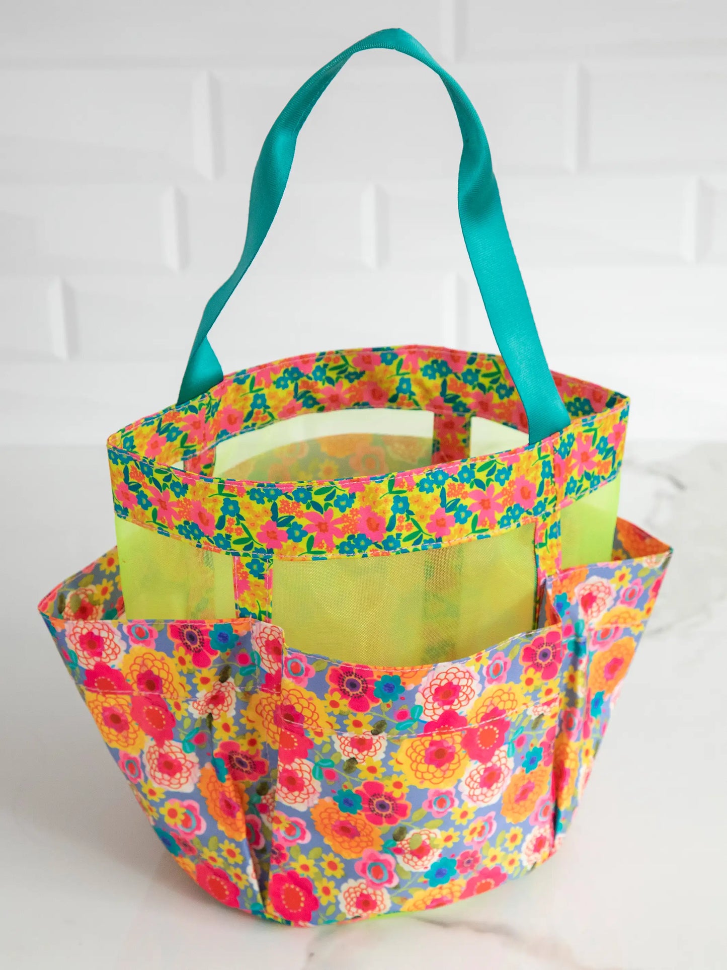 Shower Caddy - Retro Floral Garden