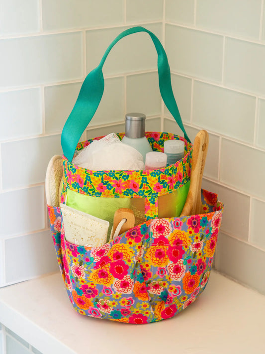Shower Caddy - Retro Floral Garden