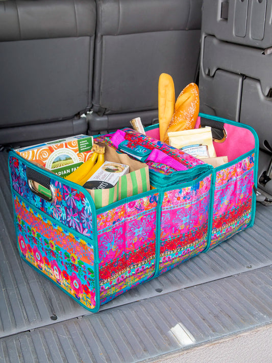 Car Trunk Organizer - Floral Border