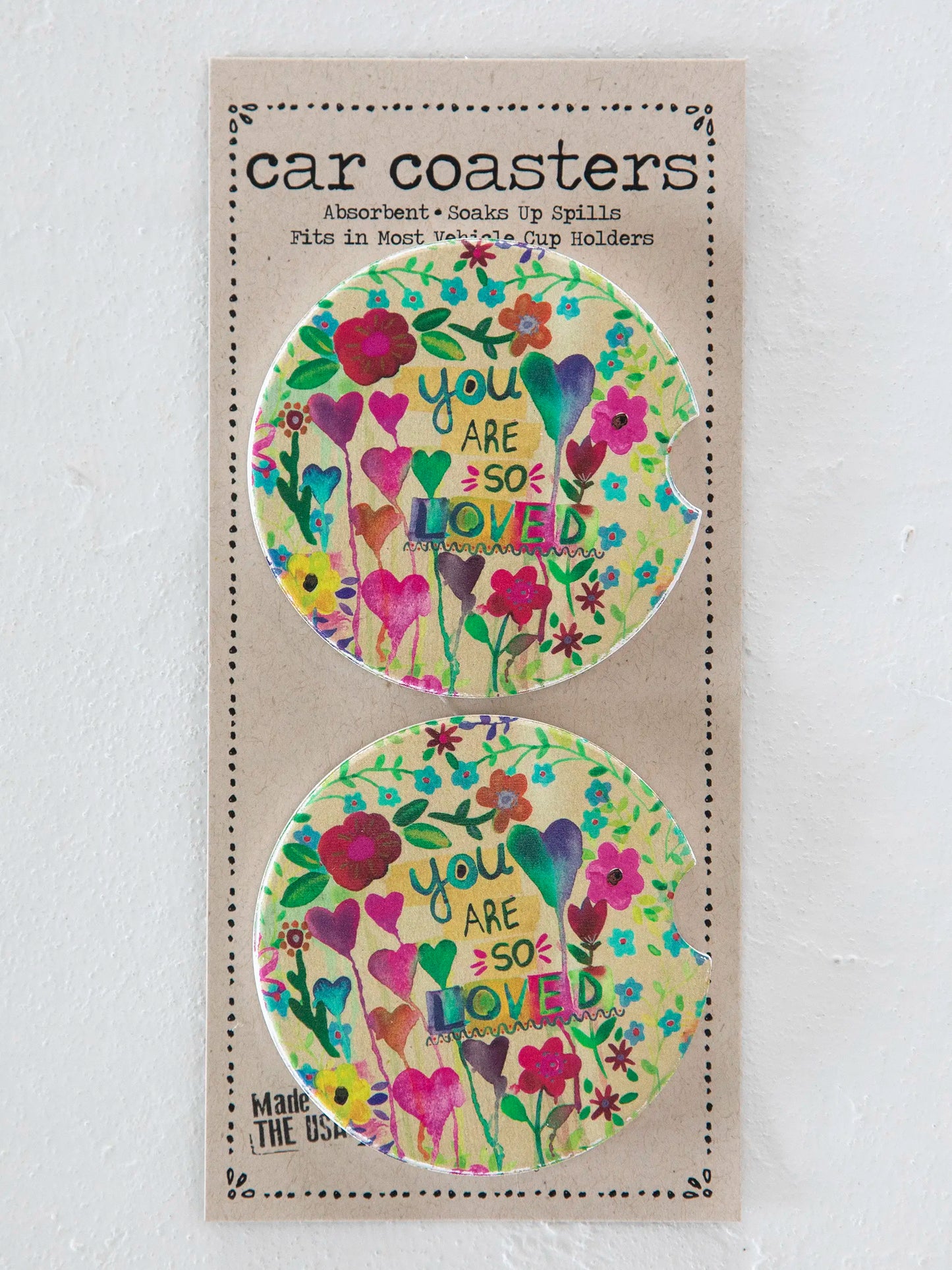 Car Coasters, Set of 2 - You Are So Loved
