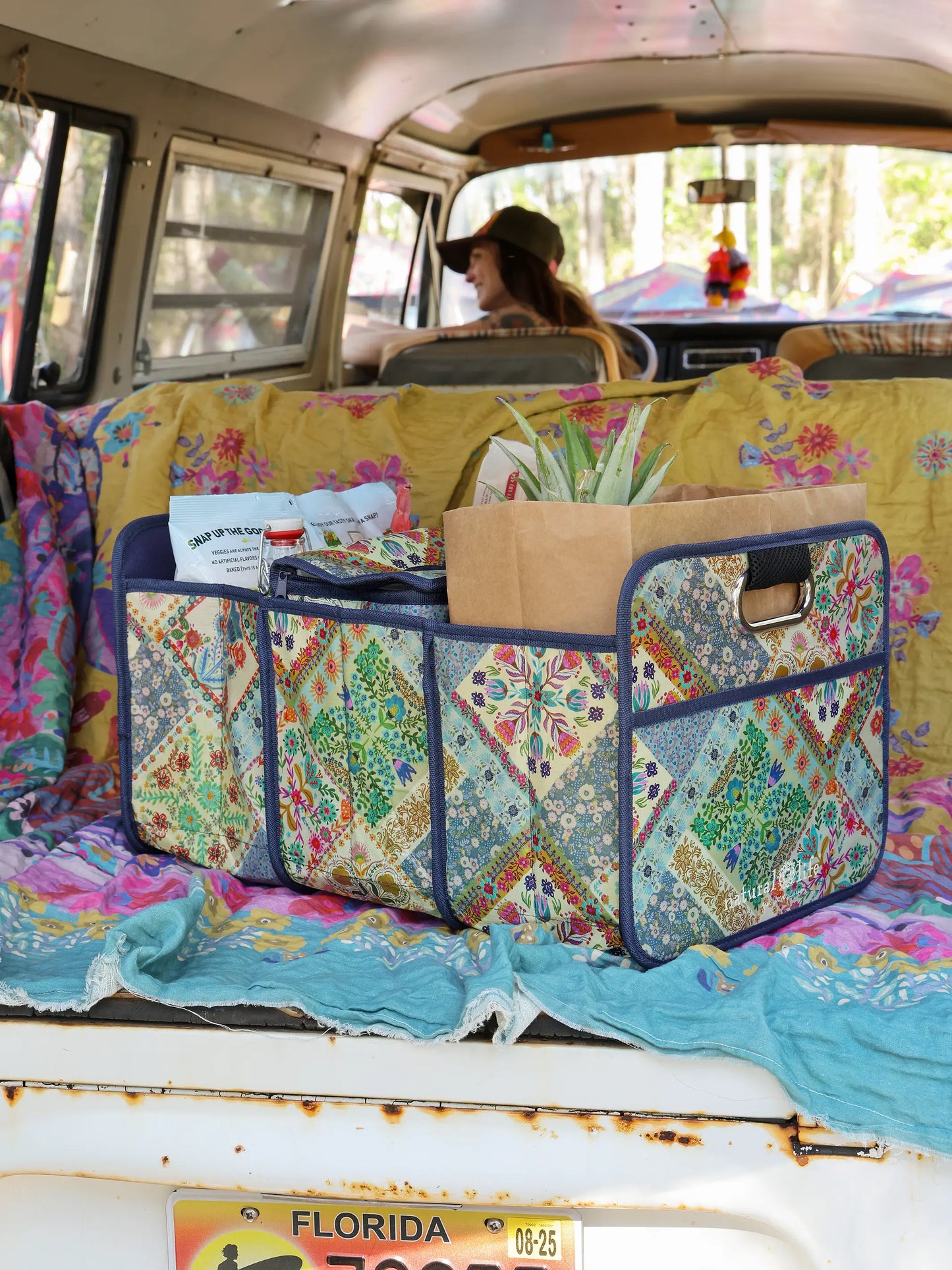 Car Trunk Organizer - Mandala Folk Patchwork