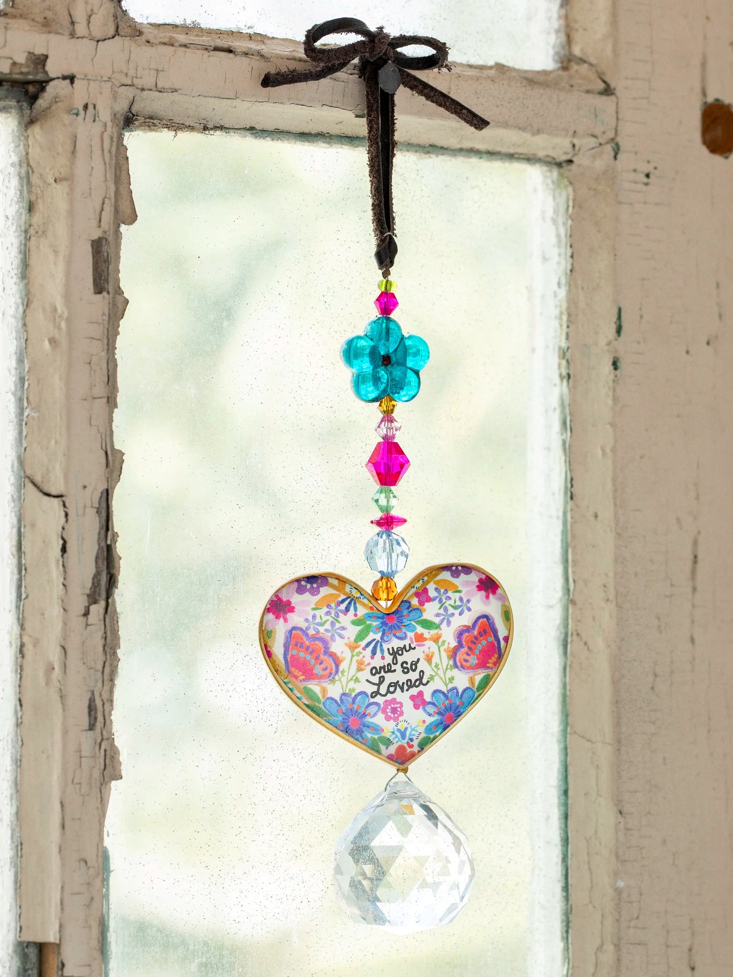 Sun Catcher Car Charm - You Are So Loved Heart