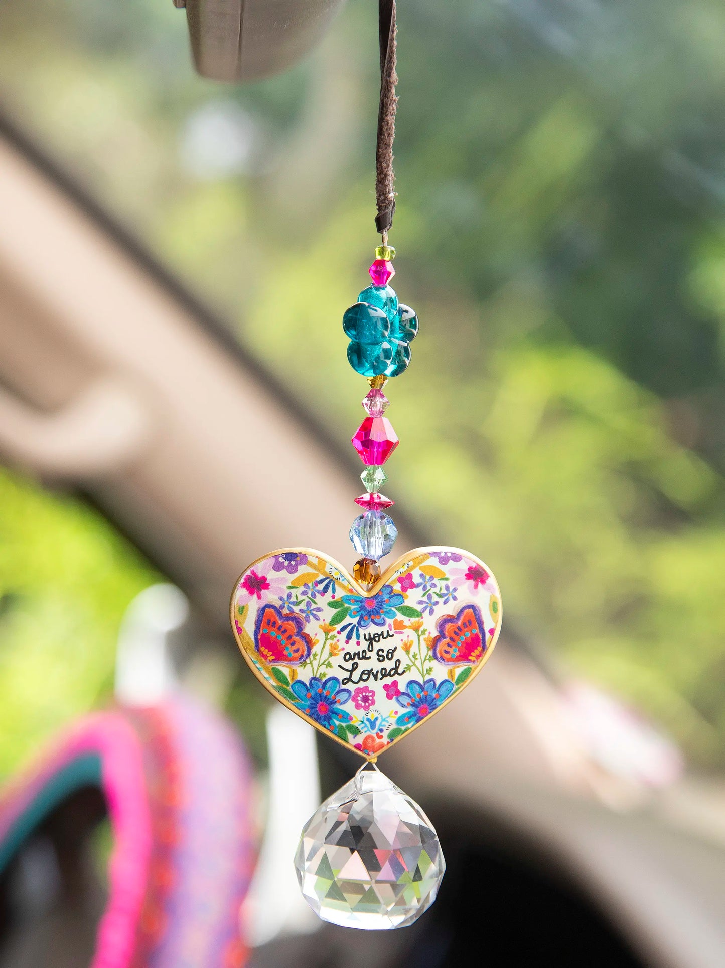 Sun Catcher Car Charm - You Are So Loved Heart