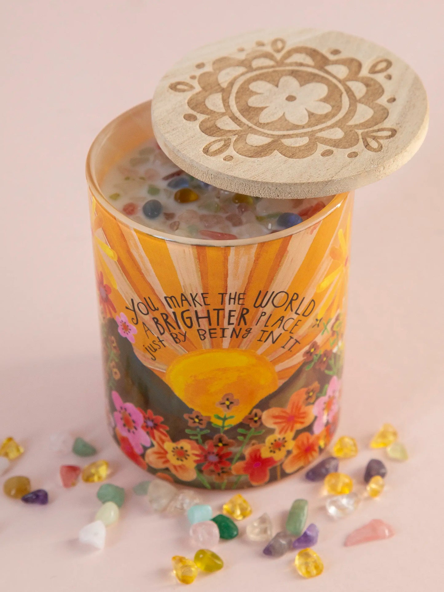 Gemstone Candle - You Make The World Brighter
