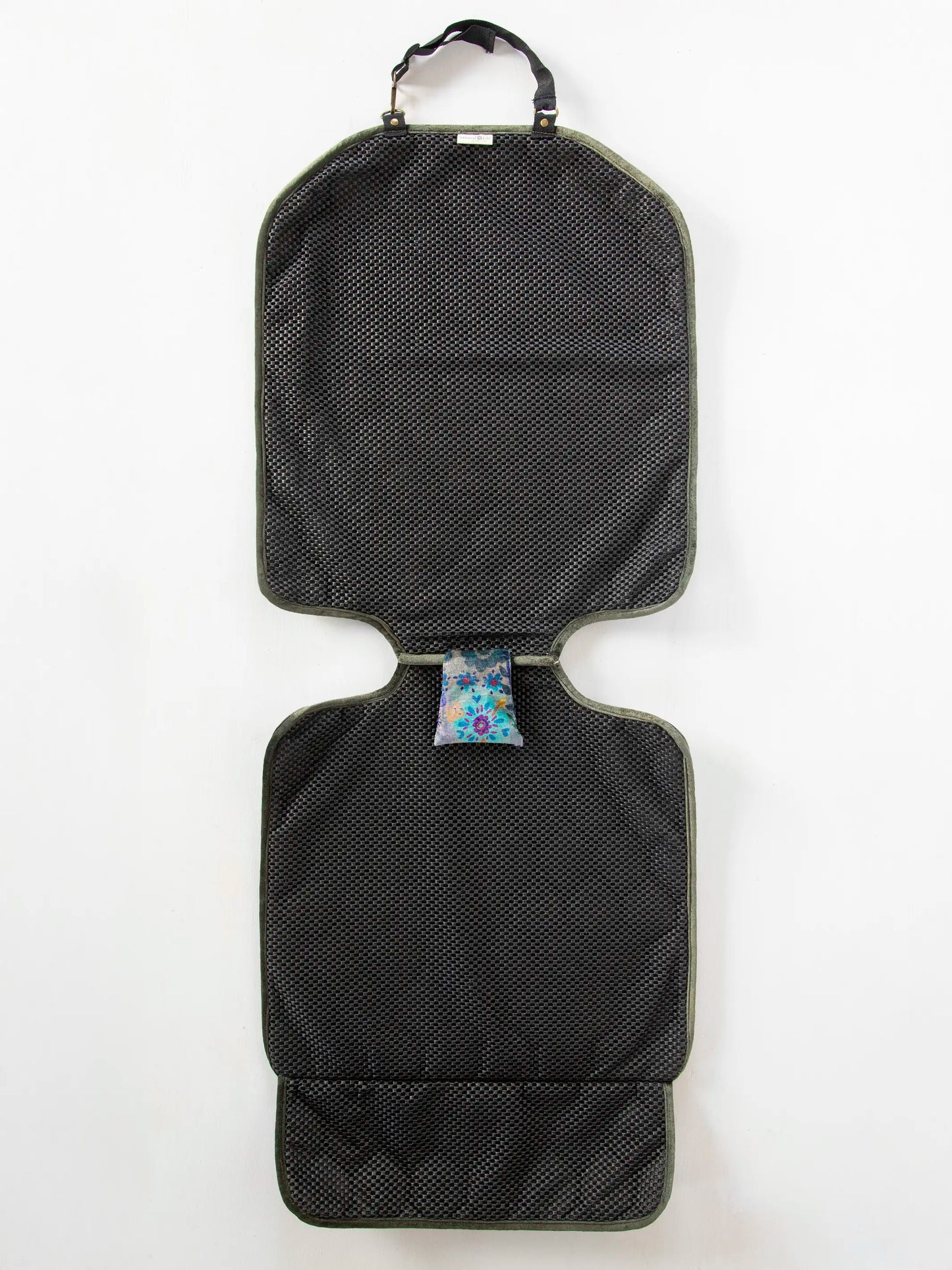 Velvet Car Seat Protector - Blue Patchwork