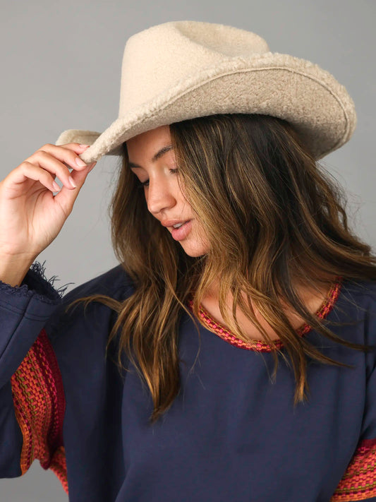 Cozy Sherpa Cowboy Hat