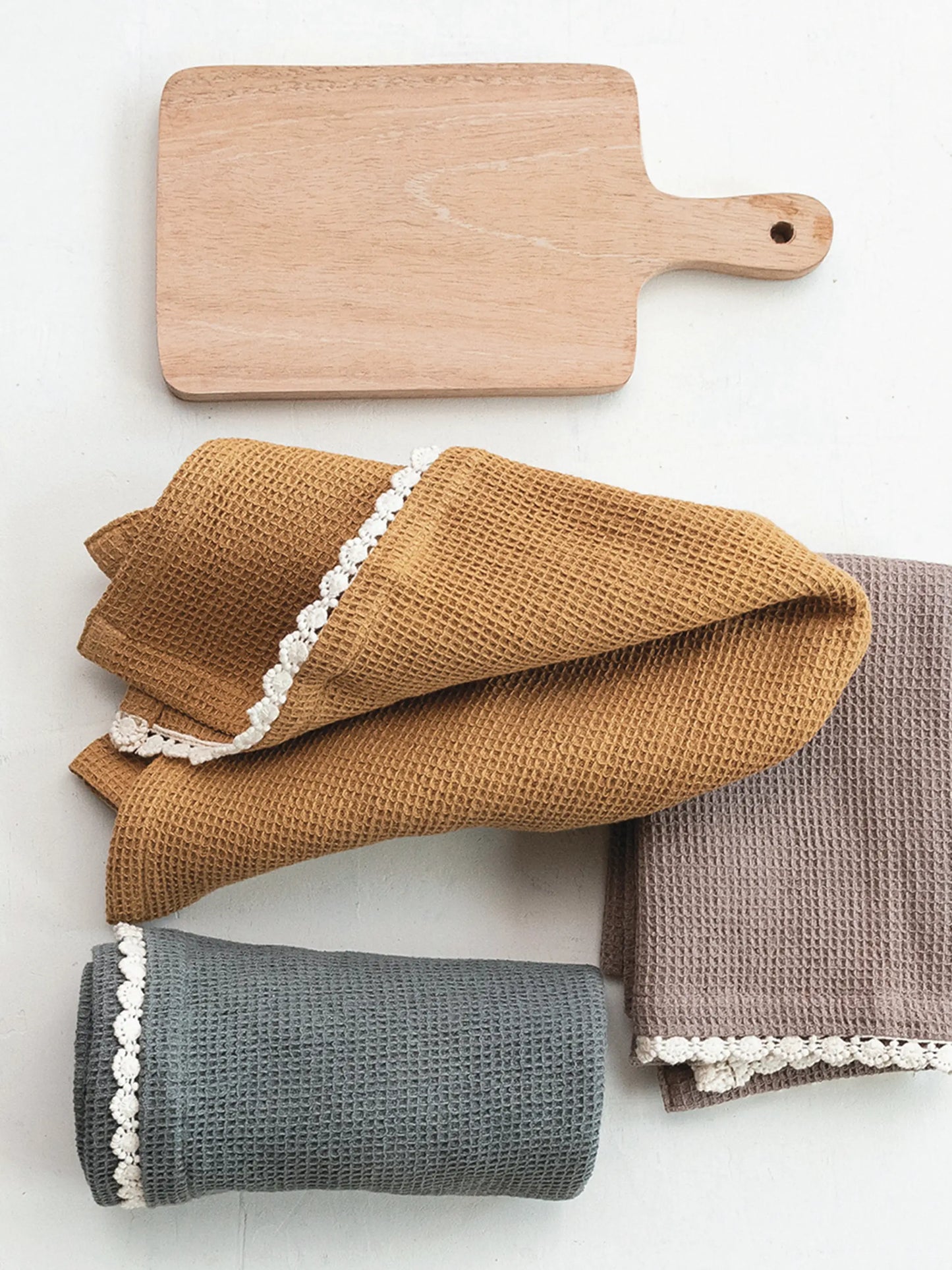 Cotton Tea Towel & Cheese Board Set