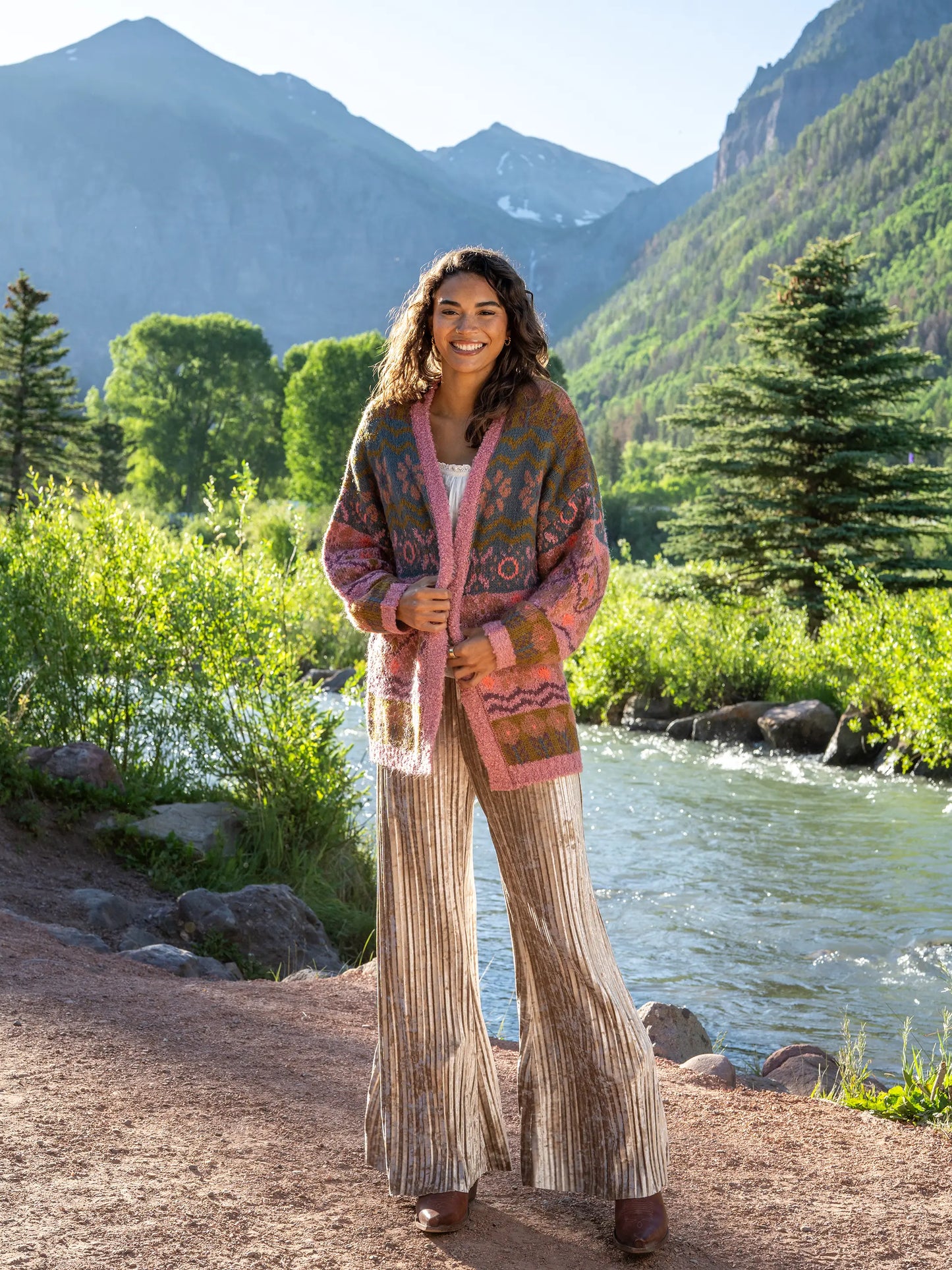 Magic Hour Velvet Pant - Champagne