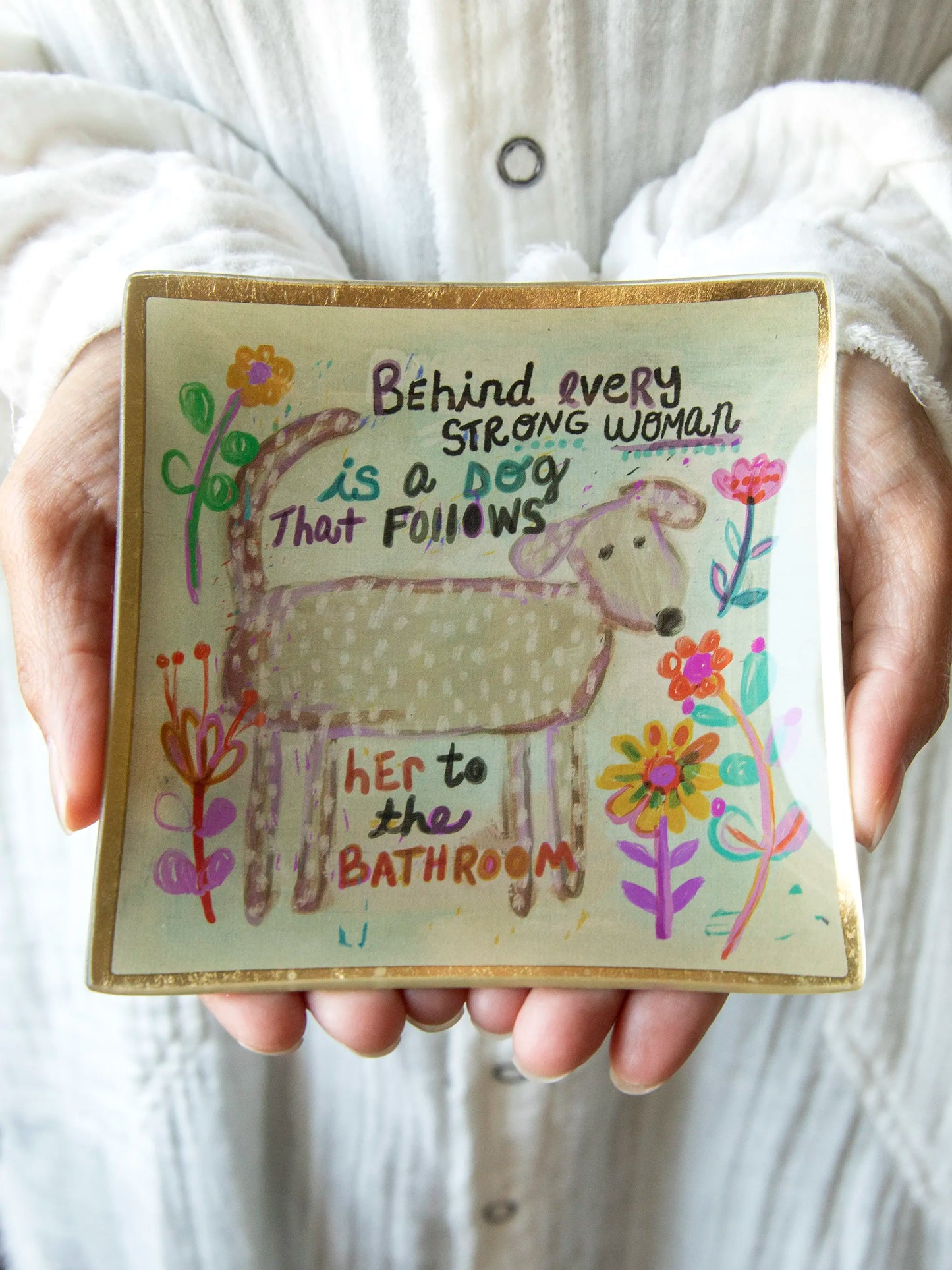 Glass Tray - Behind Every Strong Woman