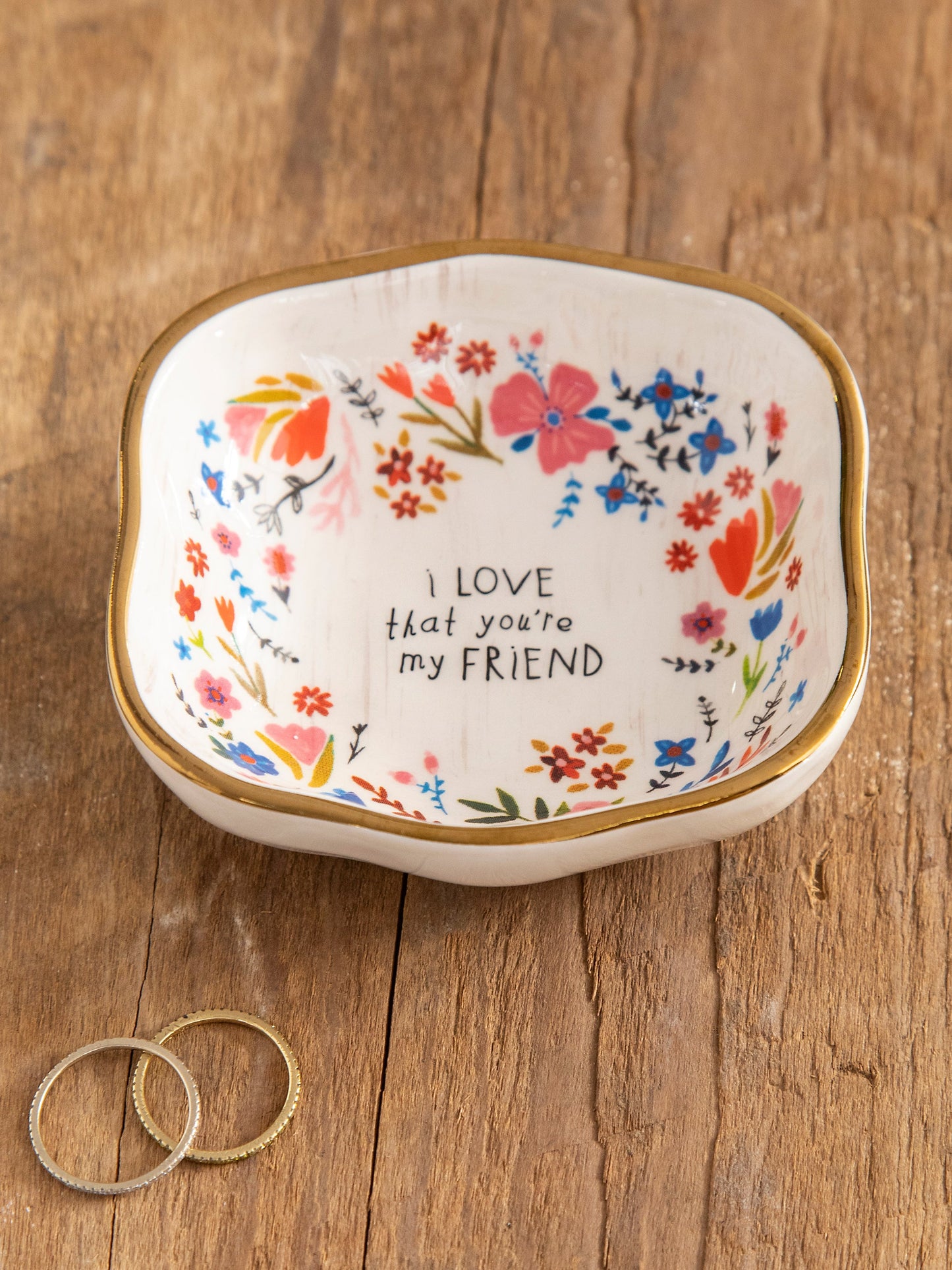 Antiqued Trinket Bowl - Friend