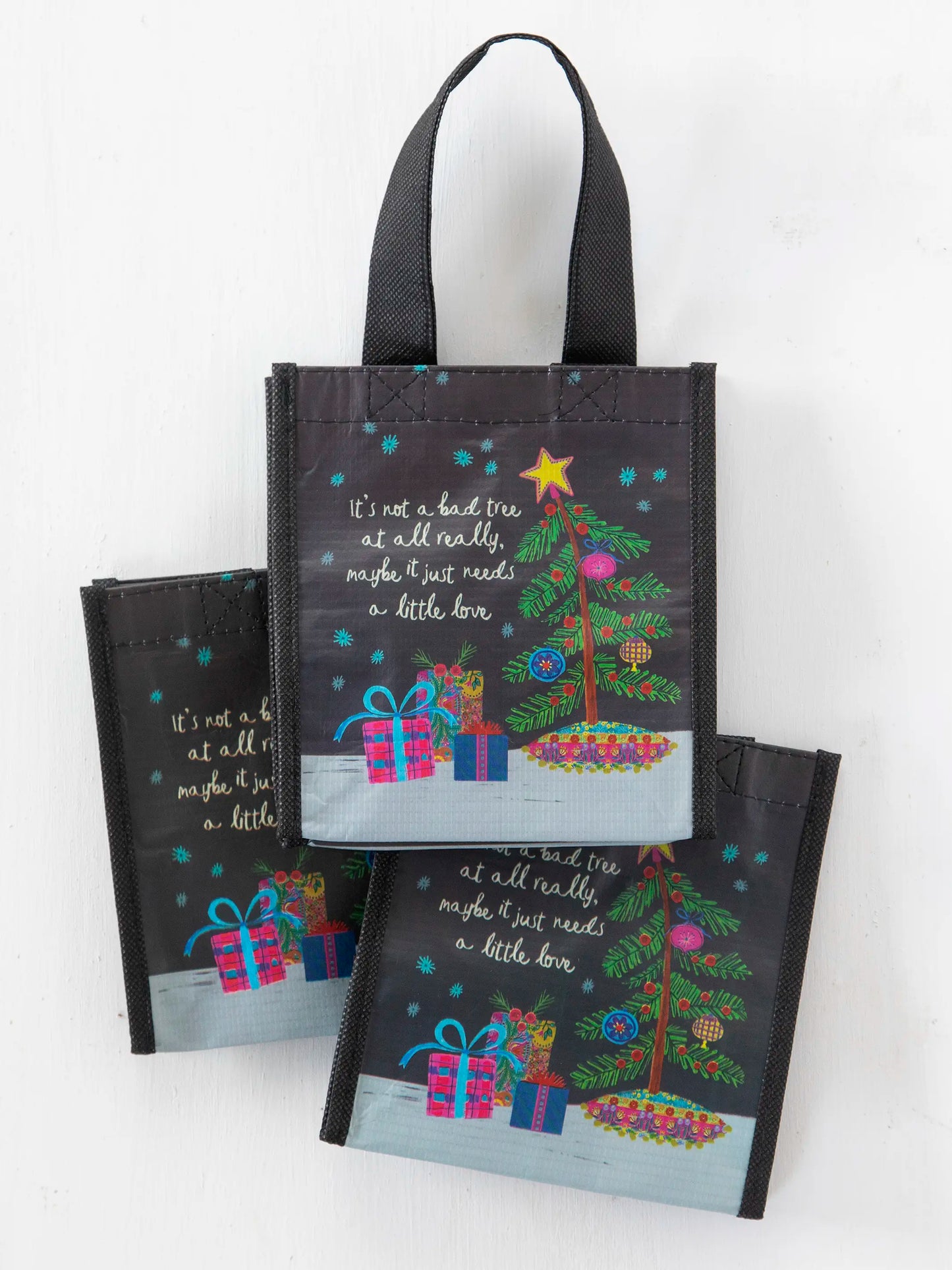 Small Happy Bag, Set of 3 - Holiday Tree