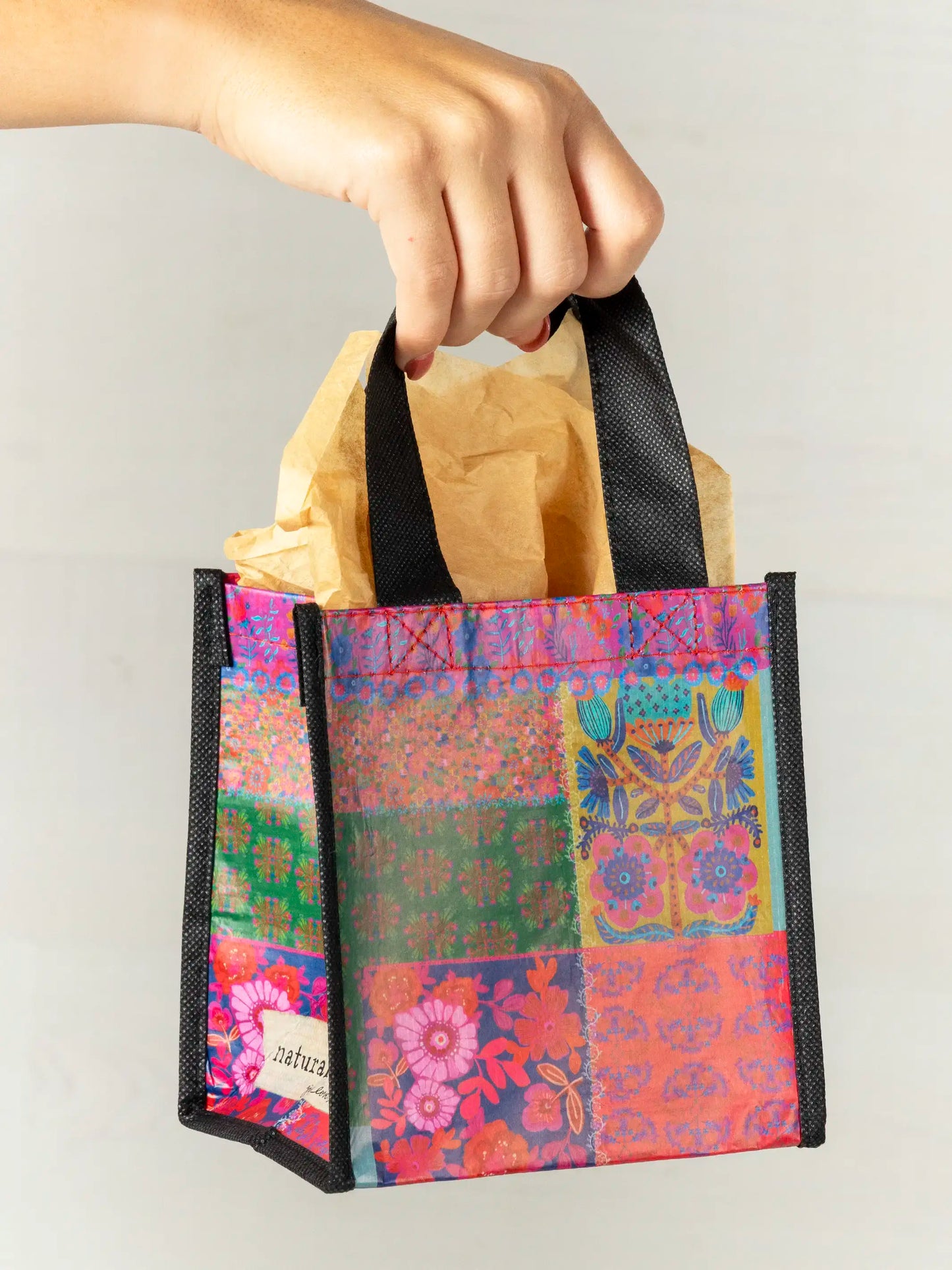 Small Happy Bag, Set of 3 - Rainbow Patchwork