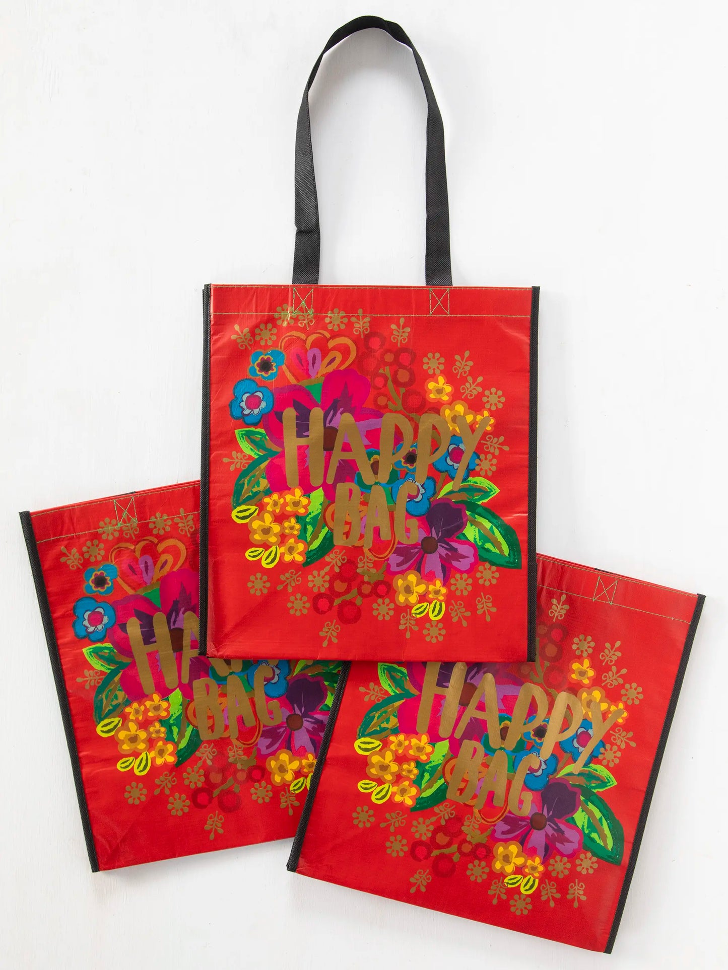 XL Happy Bag, Set of 3 - Red Flower